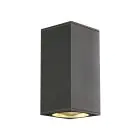 SLV Big Theo Up/Down Wandleuchte Aluminium Anthrazit | IP44 - Außenbeleuchtung - Geeignet für 2x GU10 Max. 75W - Dimmbar